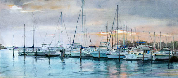 "Boats at Sunrise"